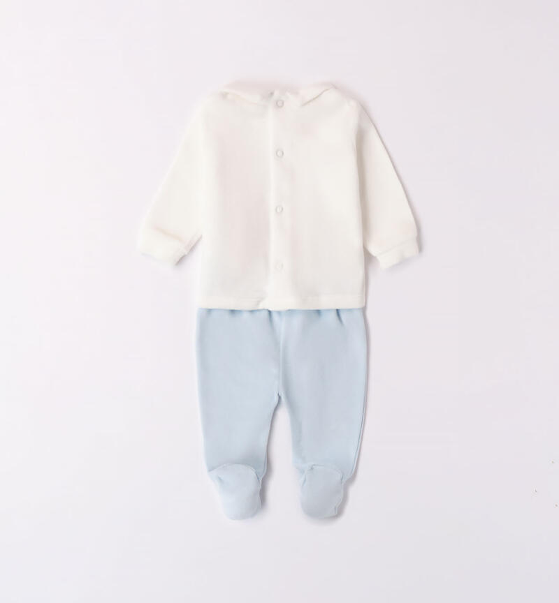 Minibanda cloud hospital outfit for baby boys from 0 to 18 months PANNA-0112