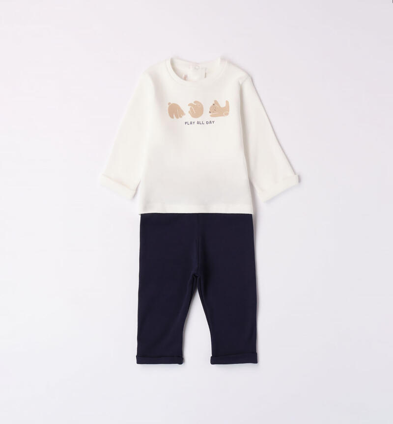 Minibanda outfit with teddy bear for boys aged 1 to 24 months PANNA-0112