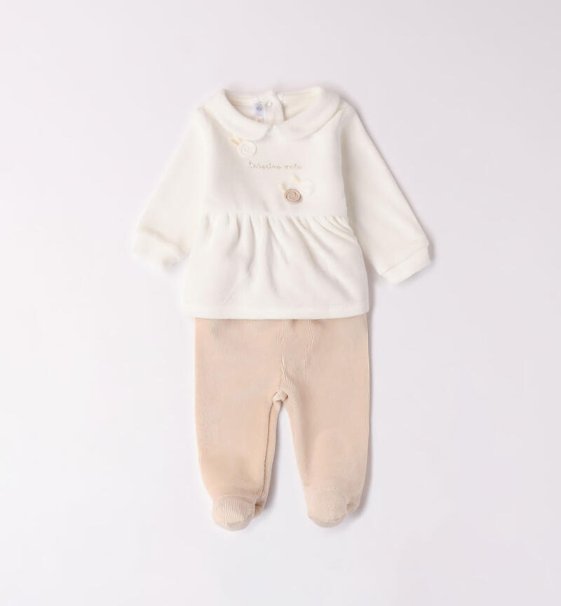 Minibanda hospital outfit for baby girls from 0 to 18 months PANNA-0112