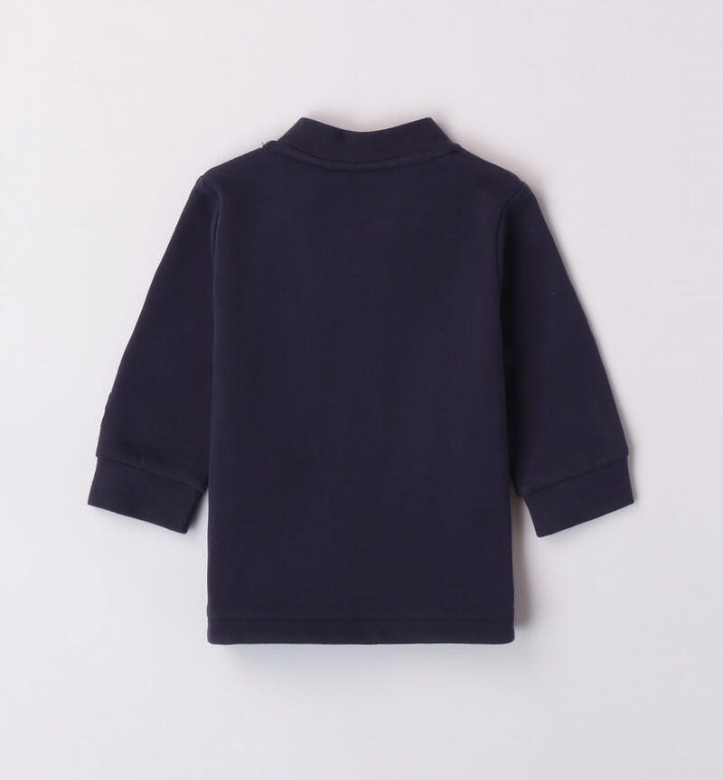 Minibanda sweatshirt with pockets for boys aged 1 to 24 months NAVY-3854