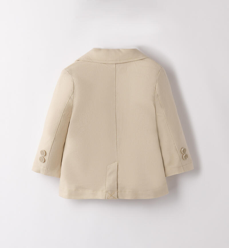 Elegant jacket for baby boys BEIGE-0434