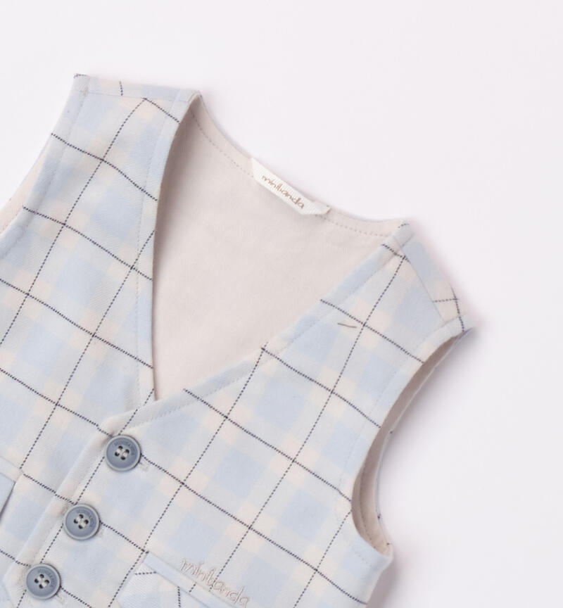 Minibanda elegant waistcoat for boys, from 1 to 24 months GRIGIO PERLA-0511