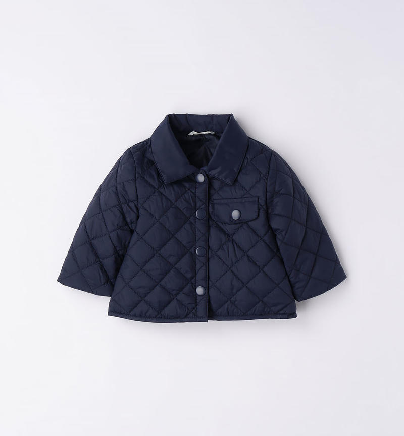 Minibanda quilted jacket for girls, from 1 to 24 months NAVY-3854