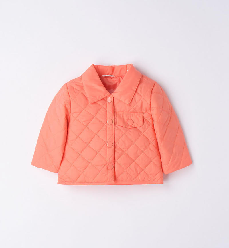 Minibanda quilted jacket for girls, from 1 to 24 months MANDARINO-2132