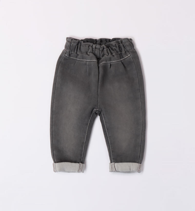 Minibanda jeans for baby girls from 1 to 30 months GRIGIO CHIARO-7992