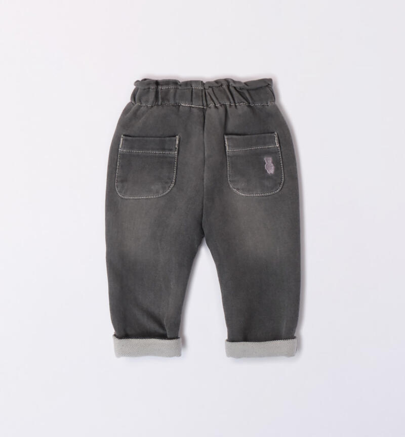 Jeans neonata con elastico da 1 a 30 mesi Minibanda GRIGIO CHIARO-7992