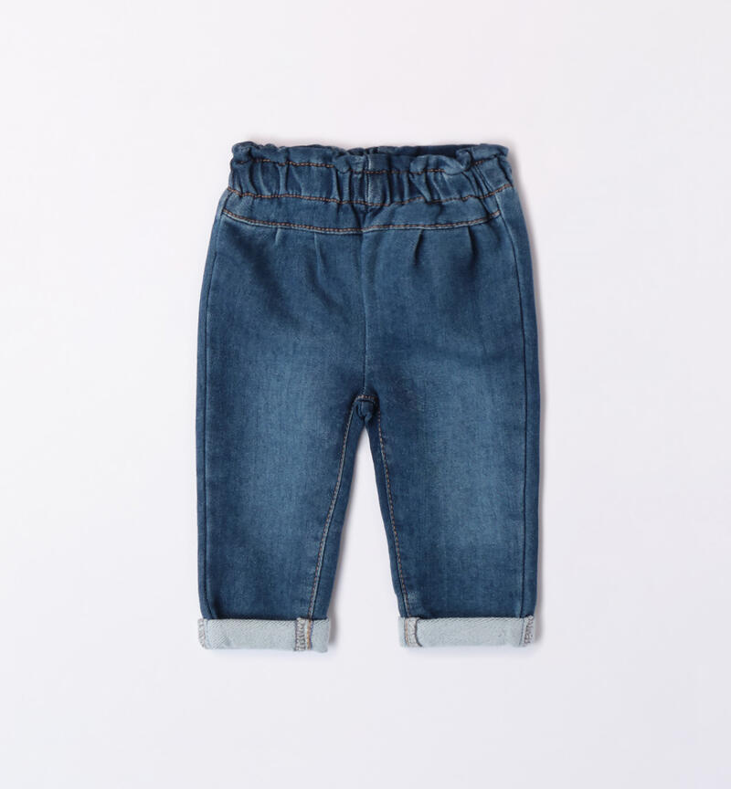 Jeans neonata con elastico da 1 a 30 mesi Minibanda STONE WASHED-7450
