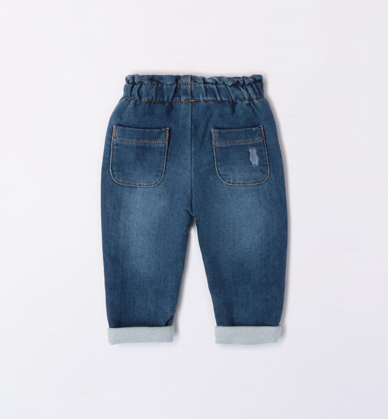 Jeans neonata con elastico da 1 a 30 mesi Minibanda STONE WASHED-7450