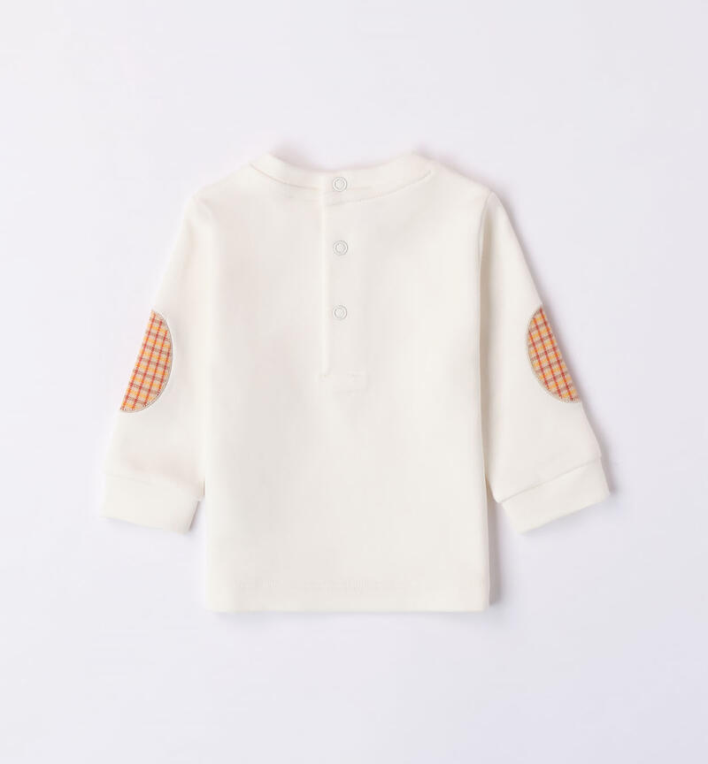 Minibanda T-shirt with patches for boys from 1 to 24 months PANNA-0112