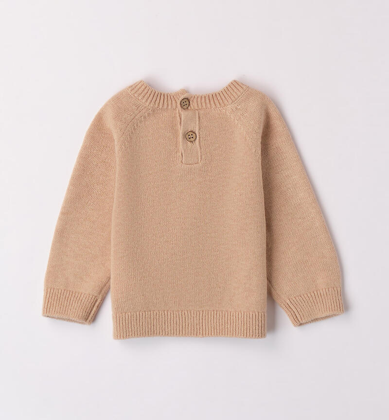Minibanda fox jumper for boys, from 1 to 24 months BEIGE-0924