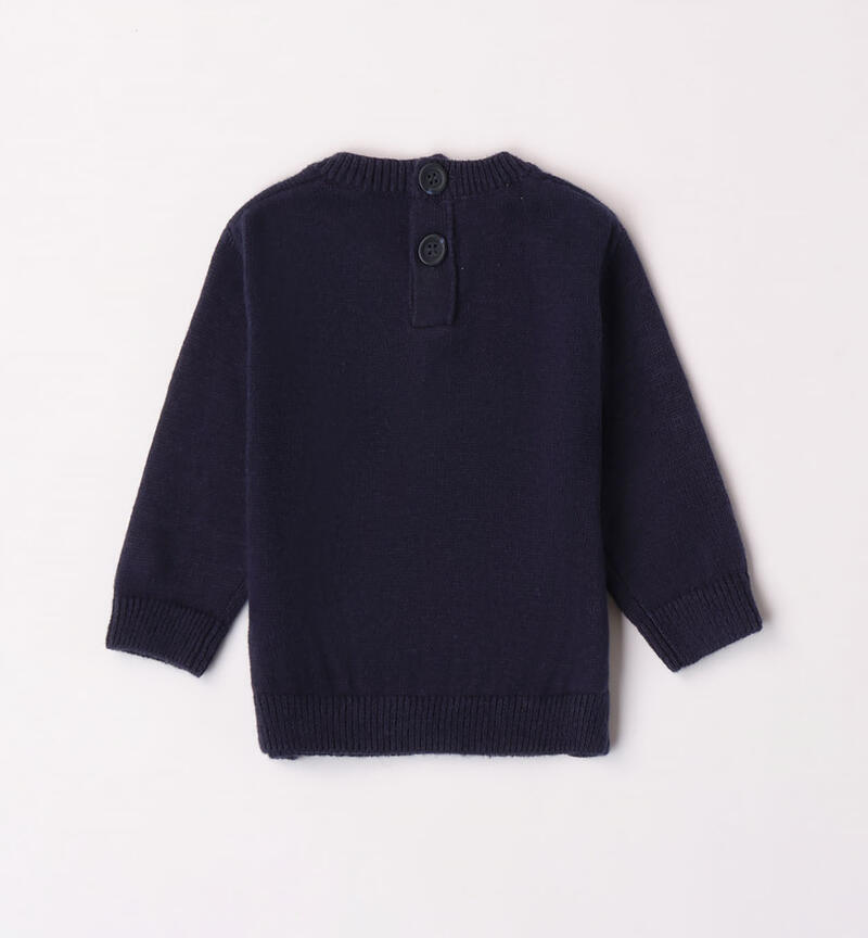 Minibanda bear jumper for boys from 1 to 24 months NAVY-3854