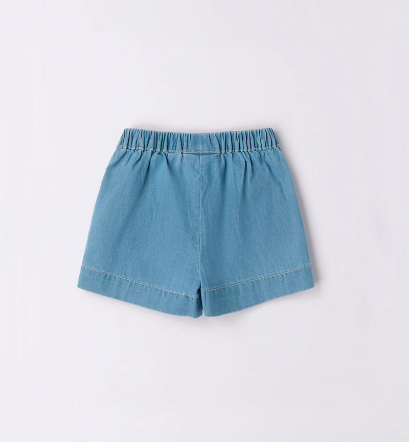 Pantaloncino bimba in denim da 1 a 24 mesi Minibanda BLU CHIARO LAVATO-7310