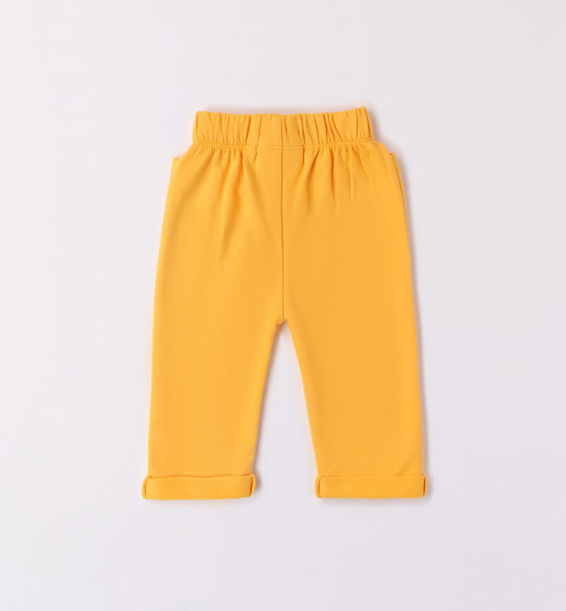 Minibanda knitted trousers for boys aged 1 to 24 months SENAPE-1635