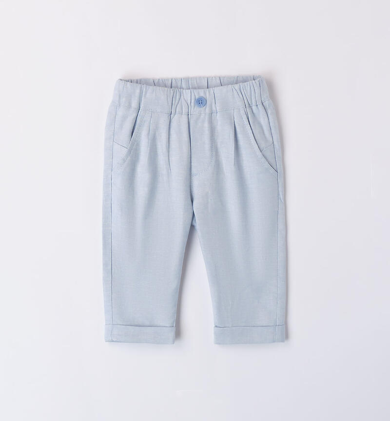 Pantaloni azzurri bimbo eleganti AZZURRO-3674