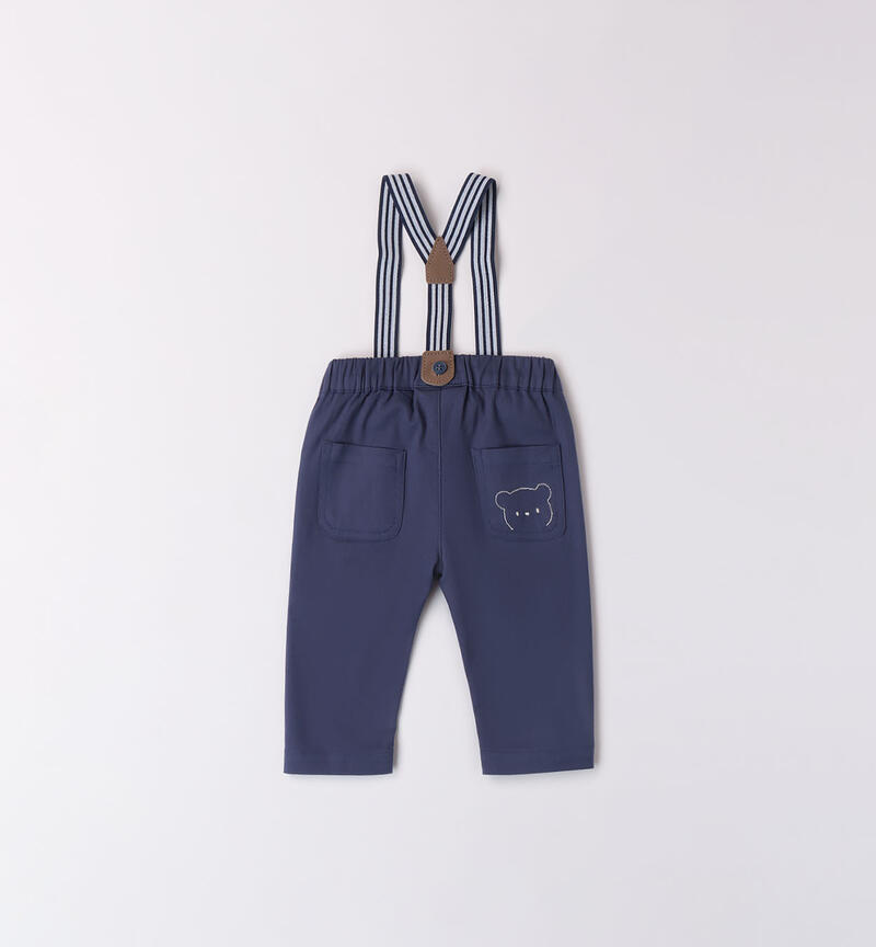 Boys' trousers with braces BLU-3666
