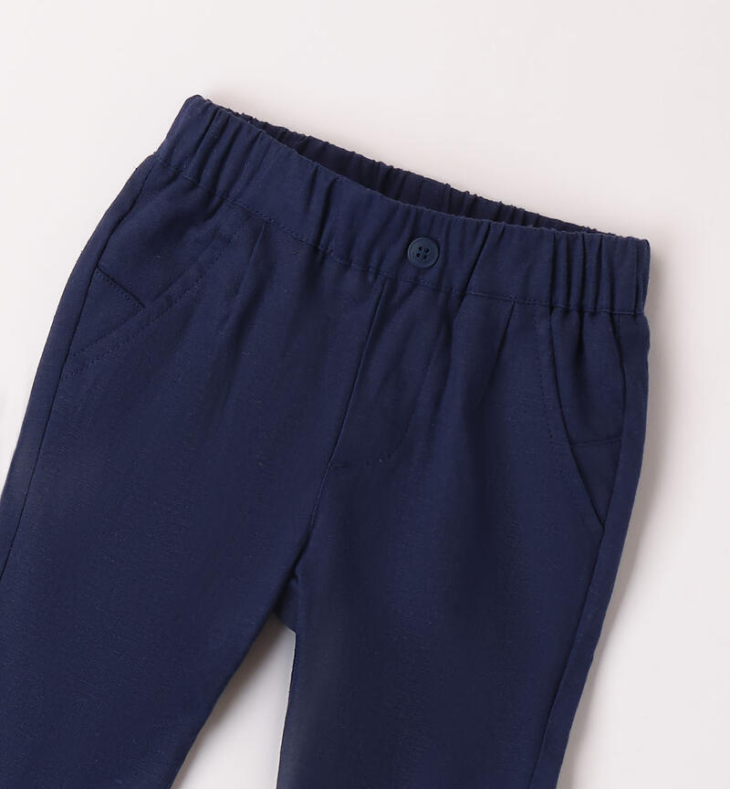 Pantaloni bimbo eleganti BLU CHIARO-3584