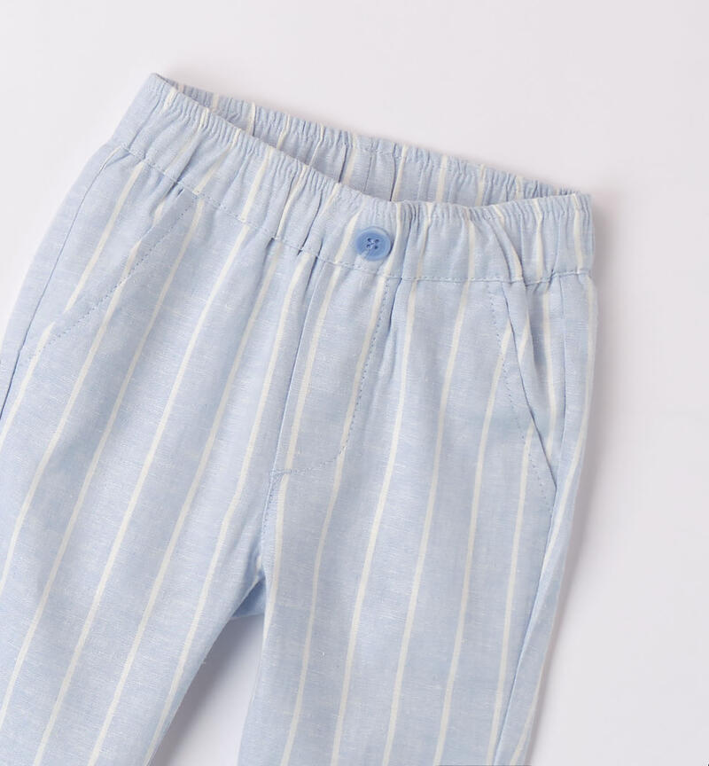 Pantaloni per bimbo eleganti AZZURRO-3674