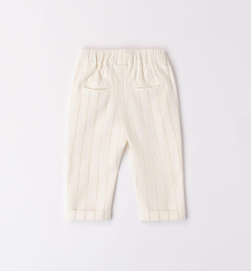 Boys' elegant trousers BEIGE-0434
