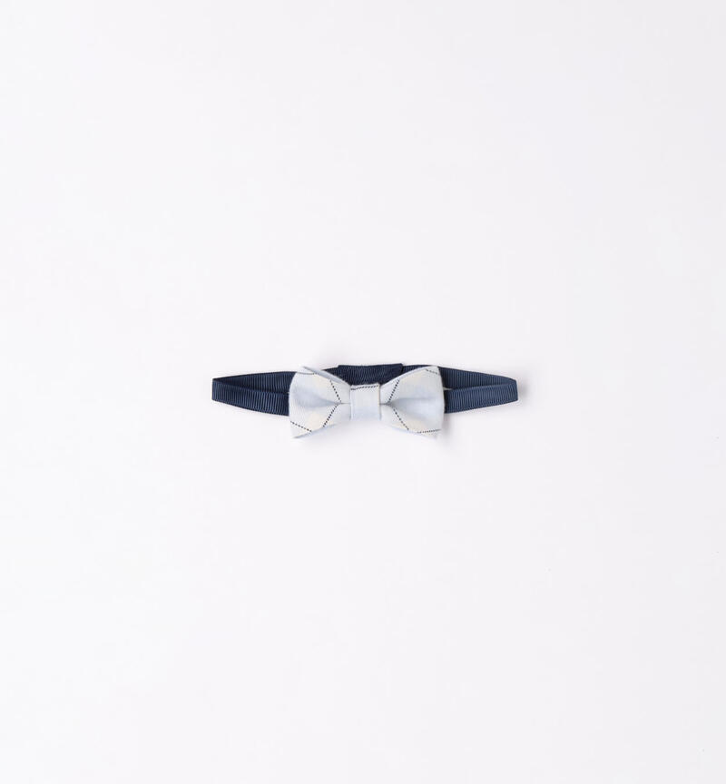Minibanda check bow tie for baby boys from 0 to 24 months  GRIGIO PERLA-0511
