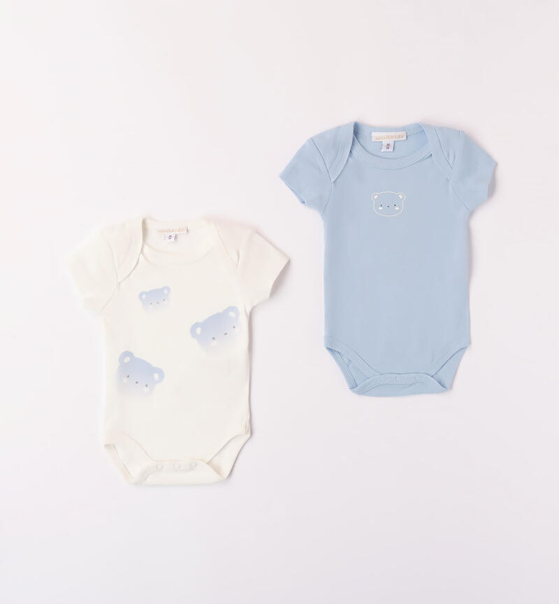 Minibanda 100% cotton bodysuit set for babies, from 0 to 24 months AZZURRO-3862