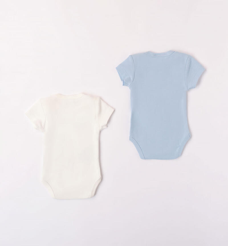 Minibanda 100% cotton bodysuit set for babies, from 0 to 24 months AZZURRO-3862