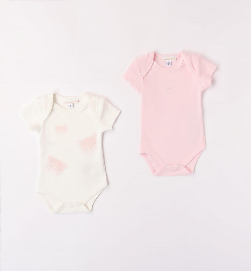 Minibanda 100% cotton bodysuit set for babies, from 0 to 24 months ROSA-2512