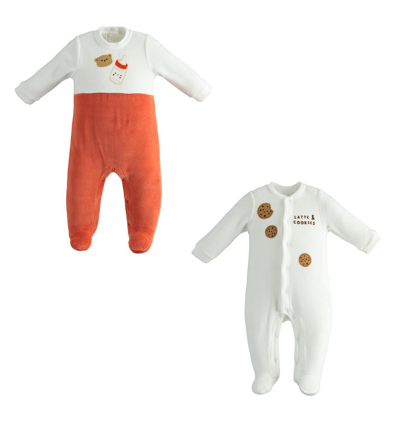Set pigiama invernale neonato da 0 a 18 mesi Minibanda PANNA-0112