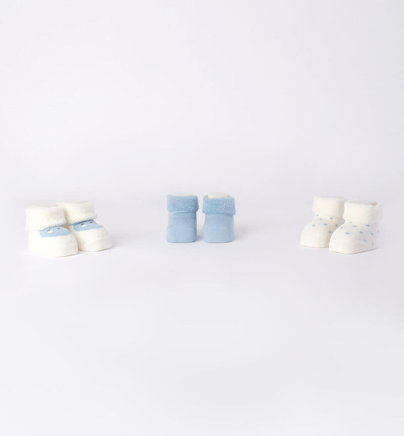 Three pairs of baby socks Minibanda AZZURRO-3862