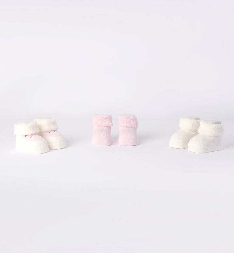 Three pairs of baby socks Minibanda ROSA-2512