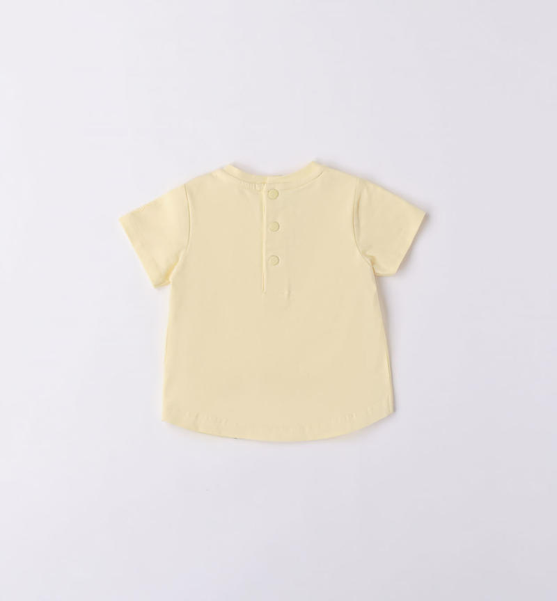 Minibanda T-shirt with appliqué detail for boys, from 1 to 24 months GIALLO-1412