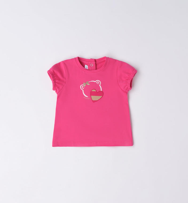 T-shirt fucsia bimba da 1 a 24 mesi Minibanda FUXIA-2437