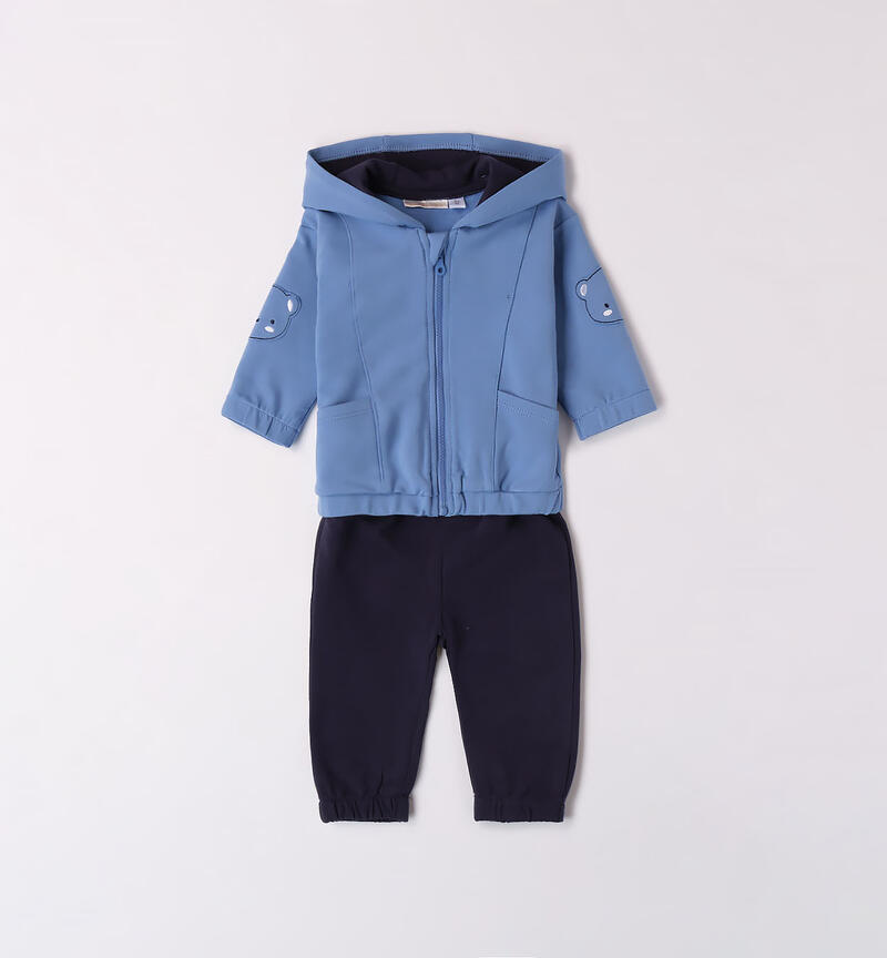 Minibanda teddy bear tracksuit for boys from 1 to 24 months BLUETTE-3617