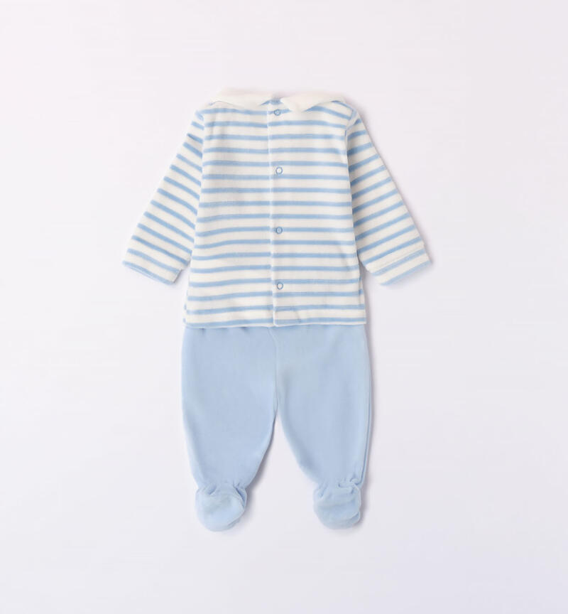 Minibanda two-piece sleepsuit for baby boys from 0 to 18 months AZZURRO-3862