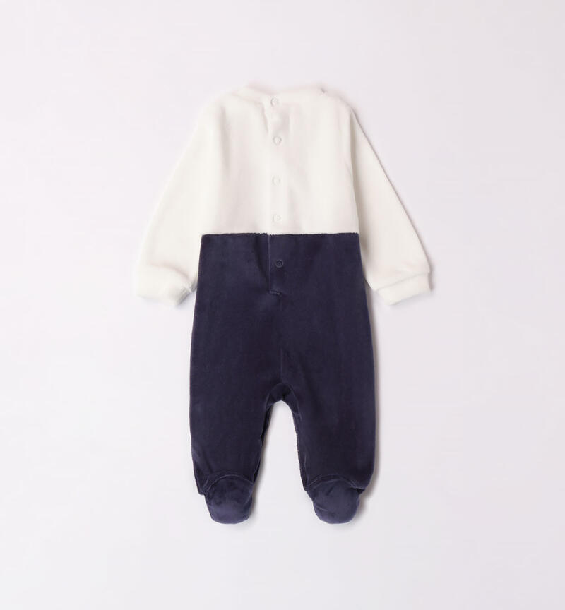 Minibanda two-tone sleepsuit for baby boys from 0 to 18 months PANNA-0112