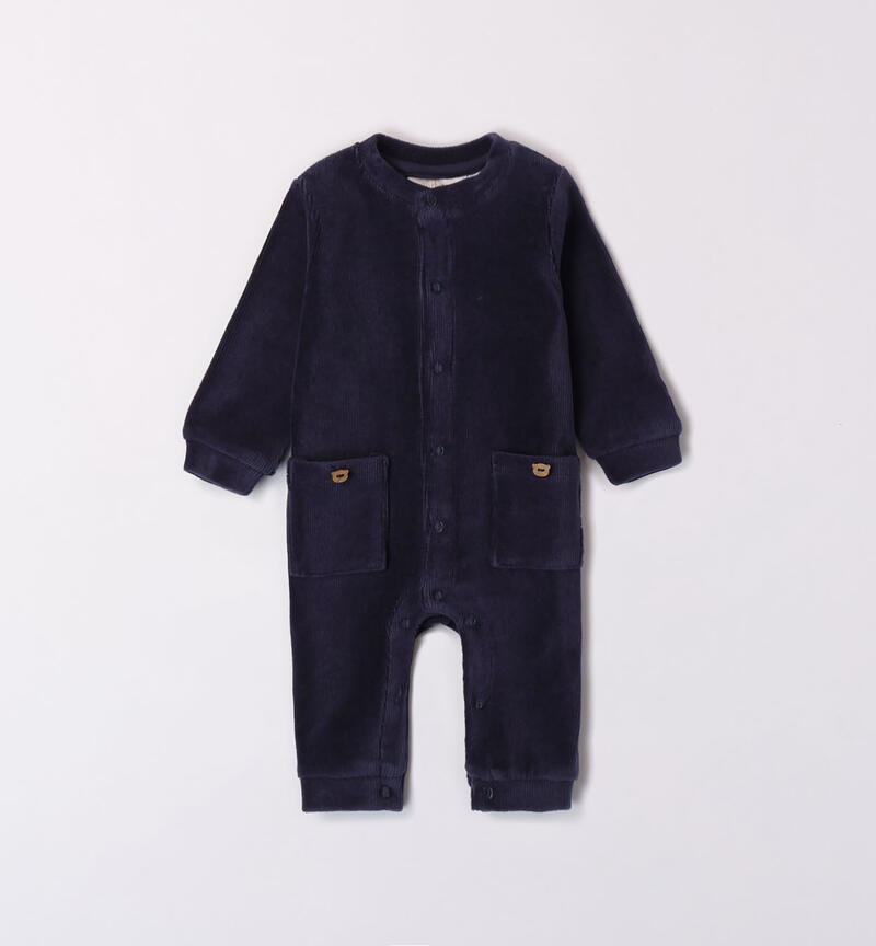 Minibanda blue sleepsuit for baby boys from 0 to 18 months NAVY-3854