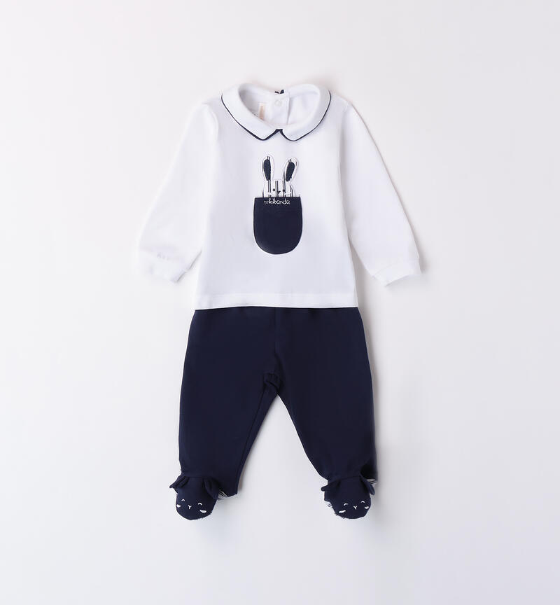 Two-piece baby set for boys NAVY-3854